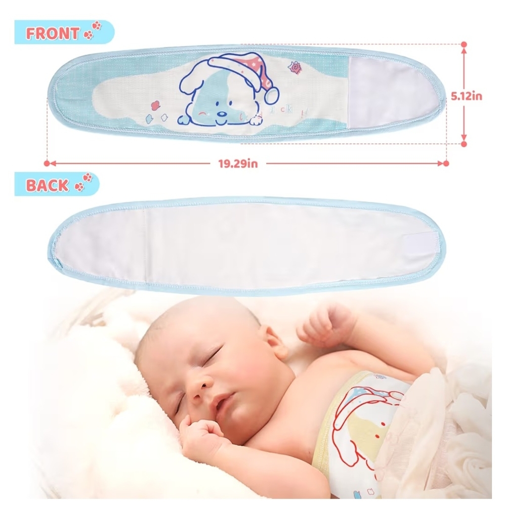 4 Pack Cotton Umbilical Cord Belly Bands - Picture 2 of 3